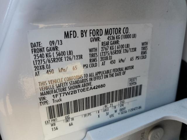 Photo 11 VIN: 1FT7W2BT0EEA42680 - FORD F250 SUPER 