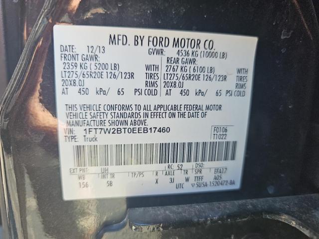 Photo 9 VIN: 1FT7W2BT0EEB17460 - FORD F250 SUPER 