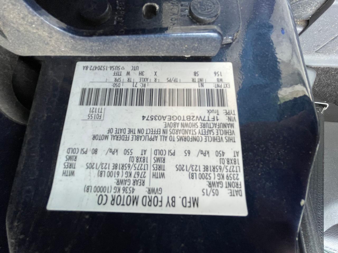 Photo 9 VIN: 1FT7W2BT0GEA03574 - FORD F250 SUPER 