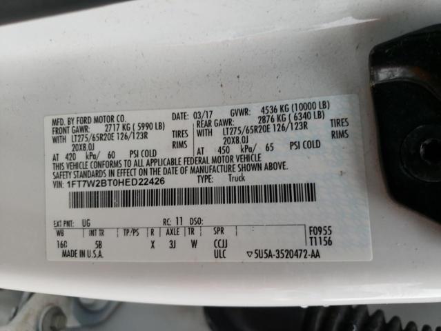 Photo 9 VIN: 1FT7W2BT0HED22426 - FORD F250 SUPER 