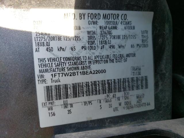 Photo 11 VIN: 1FT7W2BT1BEA22000 - FORD F250 