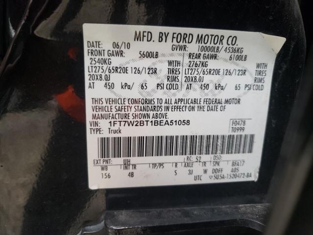 Photo 9 VIN: 1FT7W2BT1BEA51058 - FORD F250 SUPER 