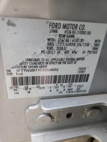 Photo 12 VIN: 1FT7W2BT1CED24002 - FORD F250 SUPER 