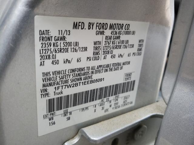 Photo 9 VIN: 1FT7W2BT1EEB05091 - FORD F250 