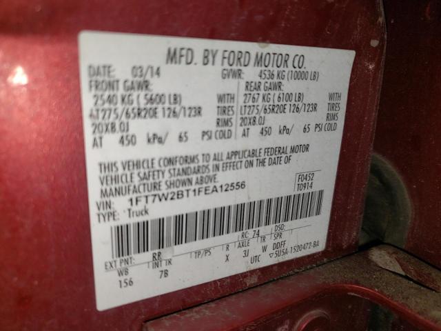 Photo 9 VIN: 1FT7W2BT1FEA12556 - FORD F250 SUPER 