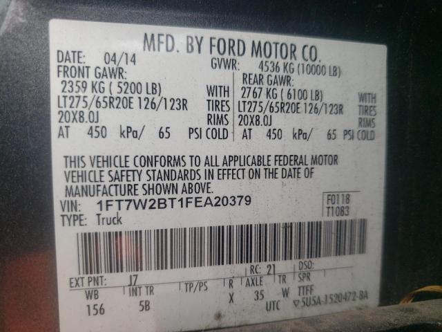 Photo 11 VIN: 1FT7W2BT1FEA20379 - FORD F250 SUPER 