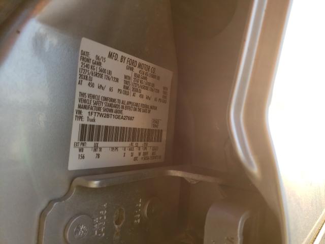 Photo 9 VIN: 1FT7W2BT1GEA27687 - FORD F250 SUPER 