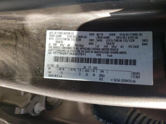 Photo 9 VIN: 1FT7W2BT1KEG17011 - FORD F250 SUPER 