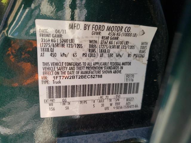 Photo 9 VIN: 1FT7W2BT2BEC52788 - FORD F250 SUPER 