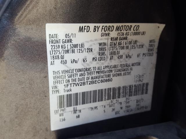 Photo 9 VIN: 1FT7W2BT2BEC60860 - FORD F250 SUPER 