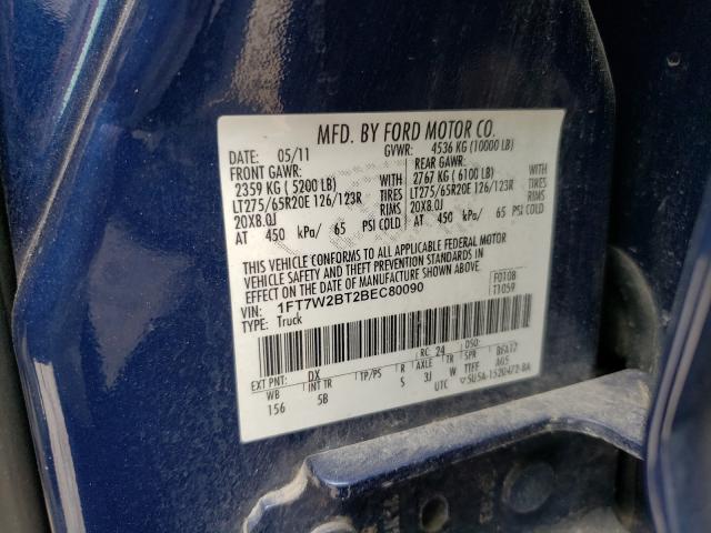 Photo 9 VIN: 1FT7W2BT2BEC80090 - FORD F250 SUPER 