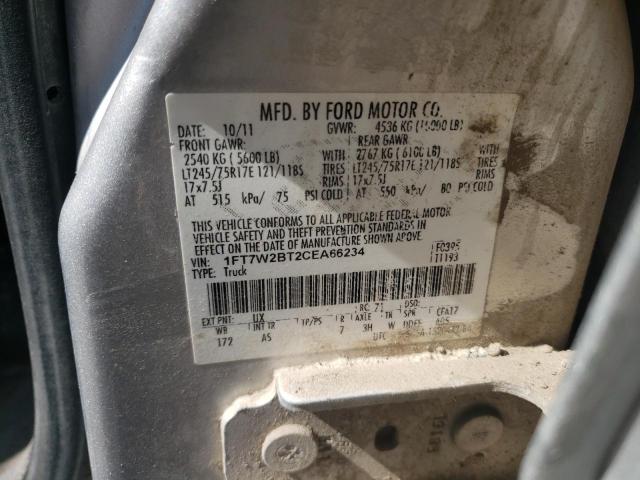 Photo 9 VIN: 1FT7W2BT2CEA66234 - FORD F250 SUPER 