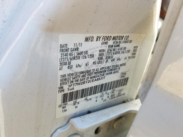 Photo 9 VIN: 1FT7W2BT2CEA85317 - FORD F250 SUPER 