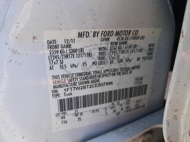 Photo 9 VIN: 1FT7W2BT2CEB07896 - FORD F250 SUPER 