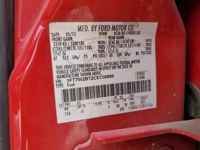 Photo 11 VIN: 1FT7W2BT2CEC05889 - FORD F250 SUPER 