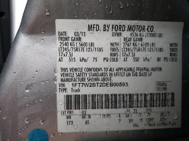 Photo 9 VIN: 1FT7W2BT2DEB00593 - FORD F250 SUPER 