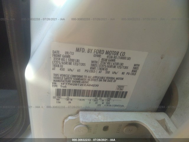 Photo 8 VIN: 1FT7W2BT2EEA64230 - FORD SUPER DUTY F-250 SRW 