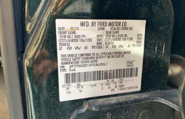 Photo 9 VIN: 1FT7W2BT2FEA92823 - FORD F250 SUPER 