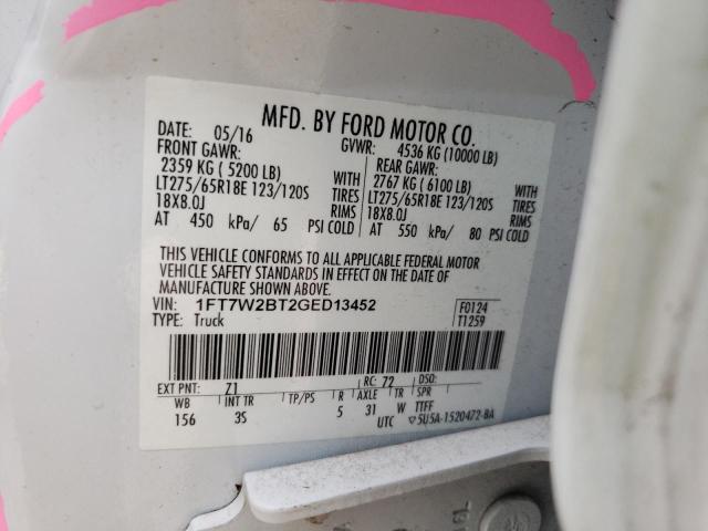 Photo 9 VIN: 1FT7W2BT2GED13452 - FORD F250 SUPER 