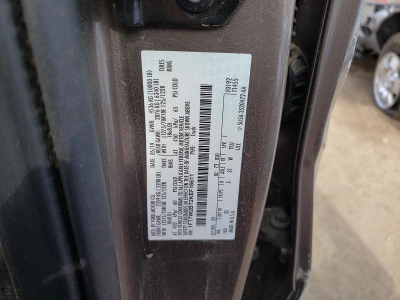 Photo 9 VIN: 1FT7W2BT2KEF16611 - FORD SUPER DUTY F-250 SRW 