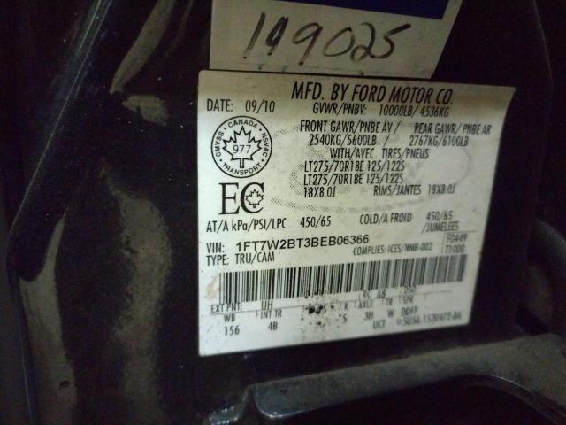 Photo 9 VIN: 1FT7W2BT3BEB06366 - FORD F250 SUPER 