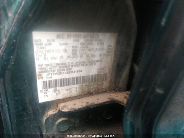 Photo 8 VIN: 1FT7W2BT3BEB41554 - FORD F-250 