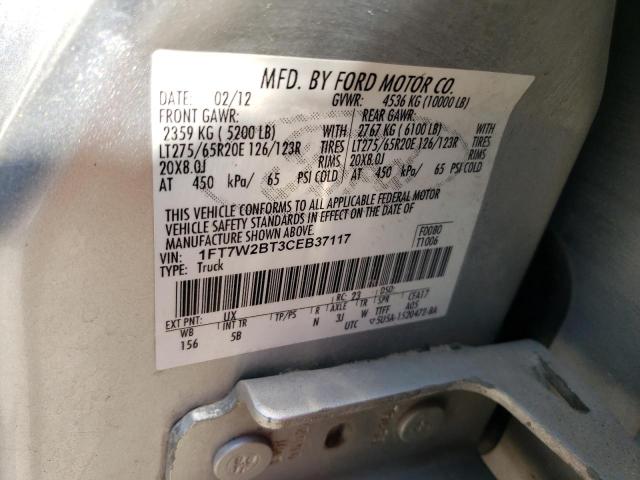 Photo 12 VIN: 1FT7W2BT3CEB37117 - FORD F250 SUPER 