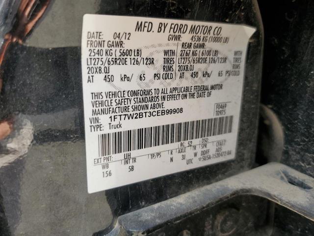 Photo 11 VIN: 1FT7W2BT3CEB99908 - FORD F250 SUPER 