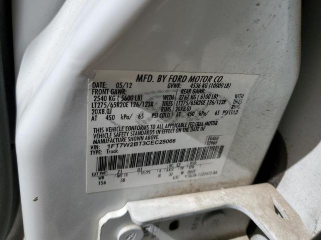 Photo 12 VIN: 1FT7W2BT3CEC25066 - FORD F250 SUPER 