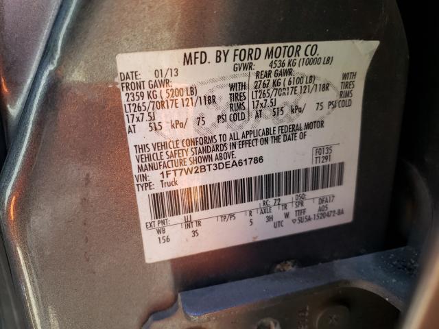 Photo 9 VIN: 1FT7W2BT3DEA61786 - FORD F250 SUPER 