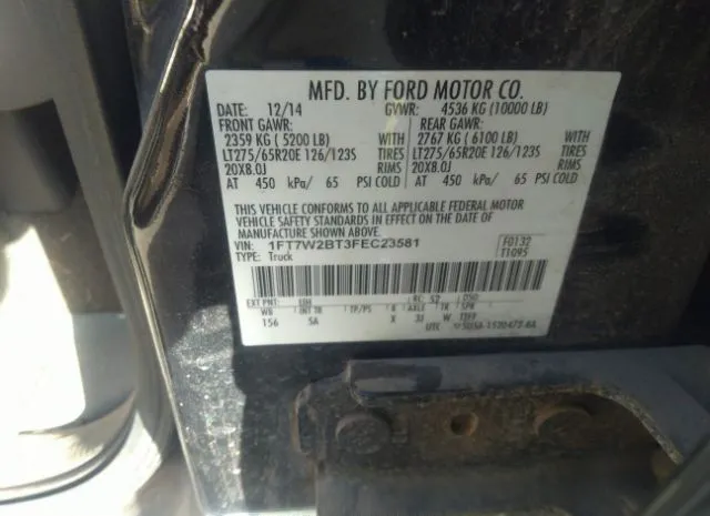 Photo 8 VIN: 1FT7W2BT3FEC23581 - FORD SUPER DUTY F-250 SRW 