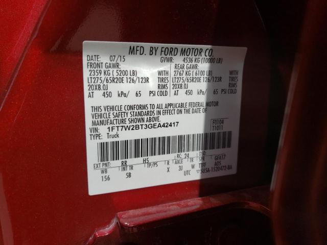 Photo 9 VIN: 1FT7W2BT3GEA42417 - FORD F250 SUPER 