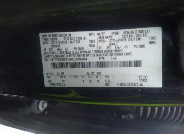 Photo 8 VIN: 1FT7W2BT3HED29354 - FORD F-250 