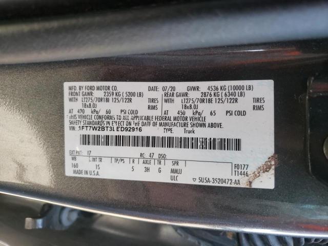 Photo 9 VIN: 1FT7W2BT3LED92916 - FORD F250 SUPER 