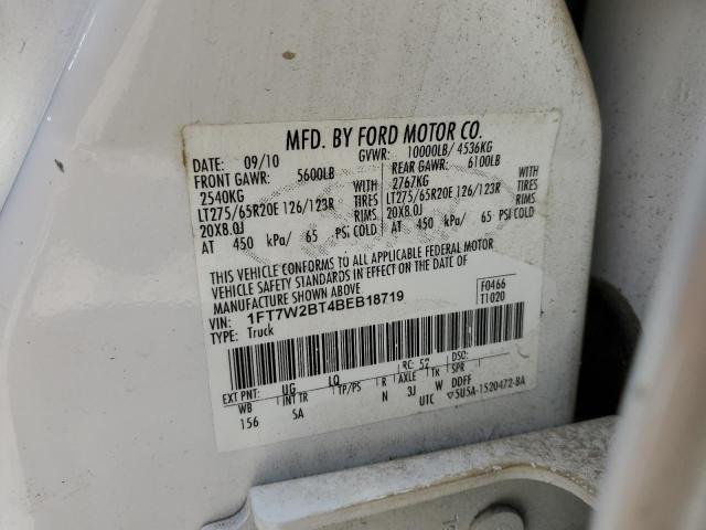 Photo 9 VIN: 1FT7W2BT4BEB18719 - FORD F250 SUPER 