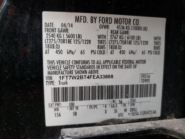 Photo 9 VIN: 1FT7W2BT4FEA33868 - FORD F250 SUPER 