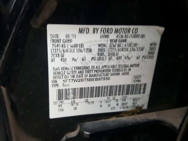 Photo 9 VIN: 1FT7W2BT5BEB87550 - FORD F250 SUPER 