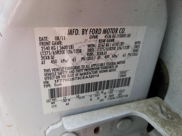 Photo 12 VIN: 1FT7W2BT5CEA32014 - FORD F250 SUPER 