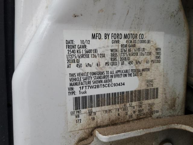 Photo 11 VIN: 1FT7W2BT5CEC93434 - FORD F250 