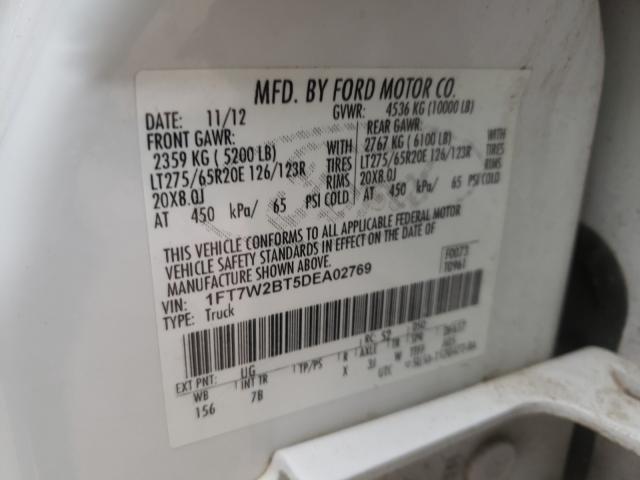 Photo 9 VIN: 1FT7W2BT5DEA02769 - FORD F250 SUPER 