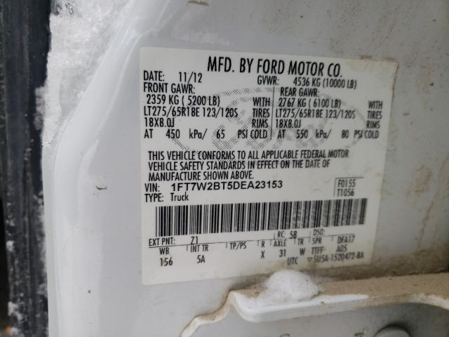 Photo 9 VIN: 1FT7W2BT5DEA23153 - FORD F250 SUPER 