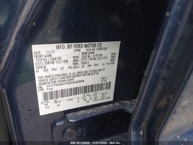 Photo 8 VIN: 1FT7W2BT5DEA32984 - FORD F-250 