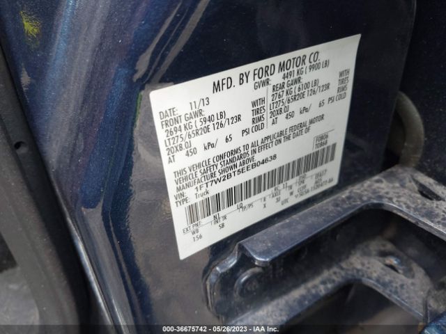 Photo 8 VIN: 1FT7W2BT5EEB04638 - FORD F-250 