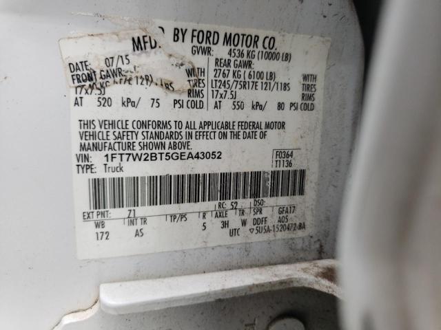 Photo 9 VIN: 1FT7W2BT5GEA43052 - FORD F250 SUPER 