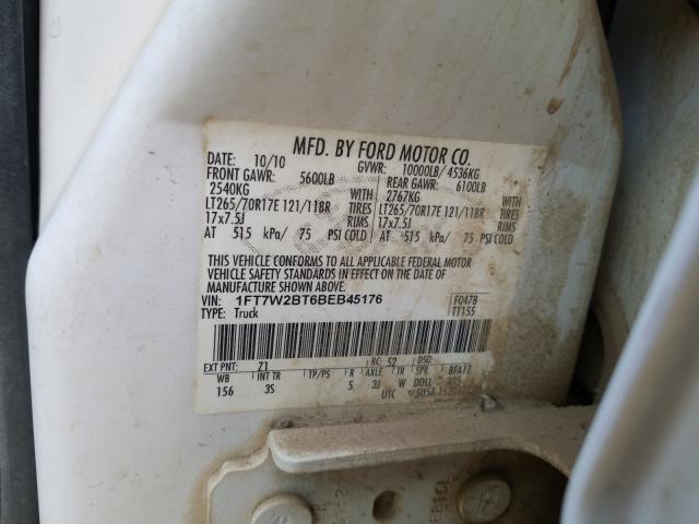 Photo 9 VIN: 1FT7W2BT6BEB45176 - FORD F250 SUPER 