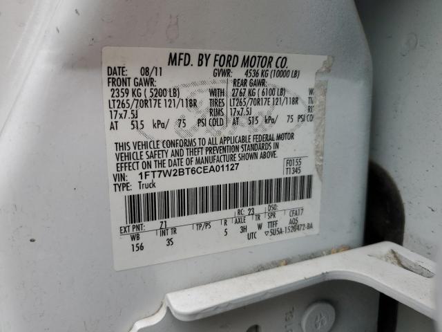 Photo 11 VIN: 1FT7W2BT6CEA01127 - FORD F250 SUPER 