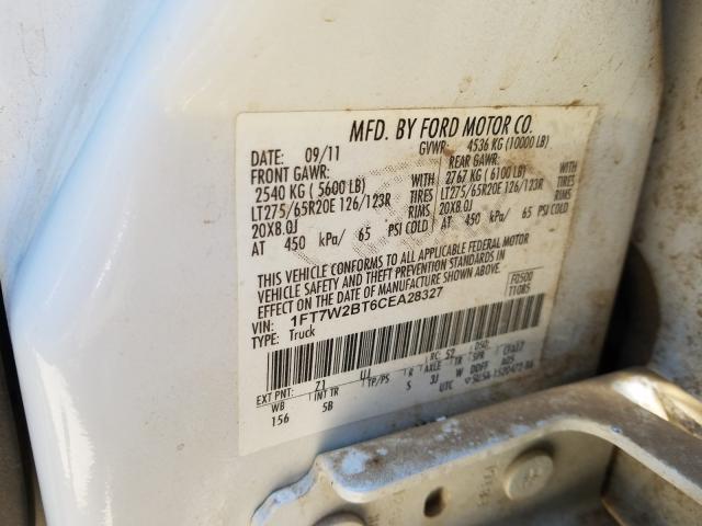 Photo 9 VIN: 1FT7W2BT6CEA28327 - FORD F250 SUPER 