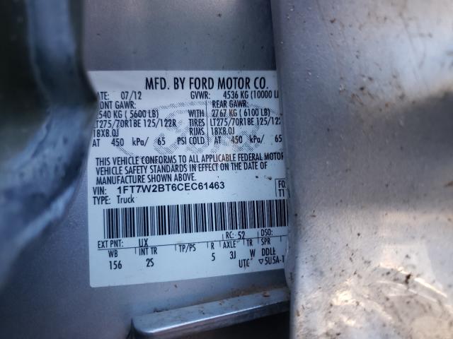 Photo 9 VIN: 1FT7W2BT6CEC61463 - FORD F250 SUPER 