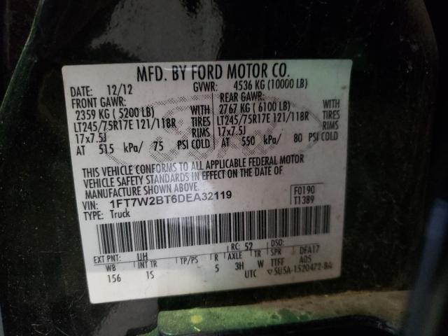 Photo 9 VIN: 1FT7W2BT6DEA32119 - FORD F250 SUPER 