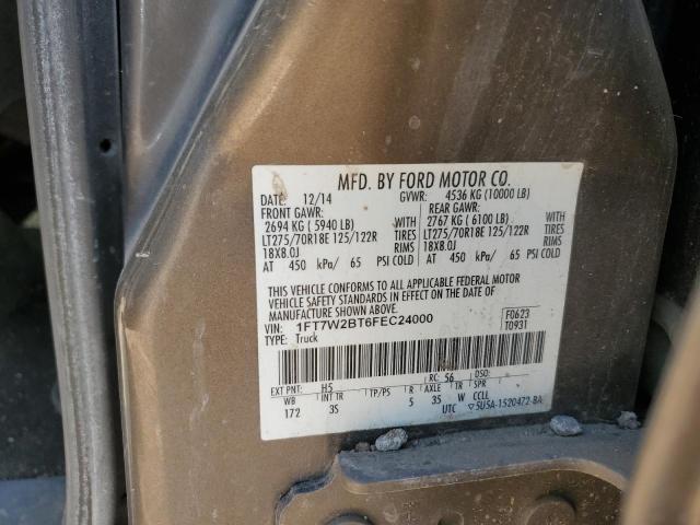 Photo 12 VIN: 1FT7W2BT6FEC24000 - FORD F250 SUPER 